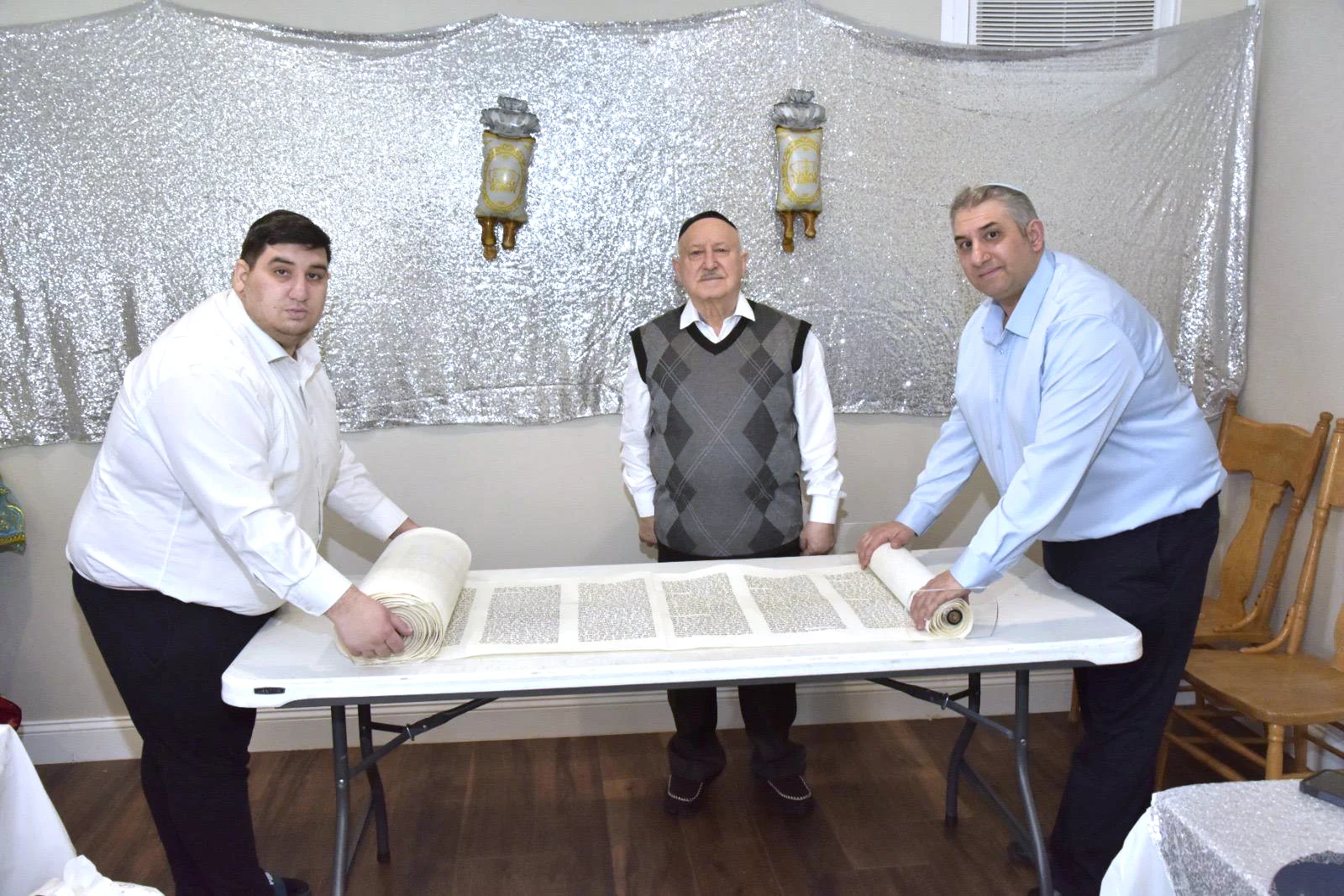 Purim Celebration Welcomes New Sefer Torah